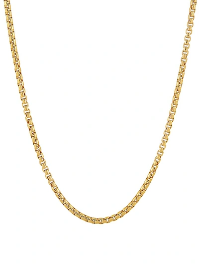 Saks Fifth Avenue Women's Basic 18k Goldplated Sterling Silver Round Box Chain Necklace/22"