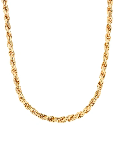 Saks Fifth Avenue Made In Italy Men's Basic 18k Goldplated Sterling Silver Rope Chain Necklace/26"