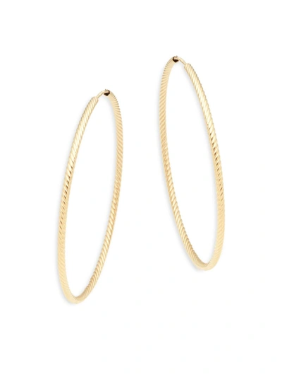 Saks Fifth Avenue Women's Yellow Gold Twist Hoop Earrings/2''