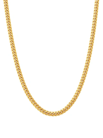 Saks Fifth Avenue Made In Italy Men's Basic 18k Goldplated Sterling Silver Curb Chain Necklace/24"