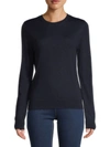 Zadig & Voltaire Women's Miss M Embellished Skull Merino-wool Sweater In Navy