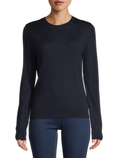 Zadig & Voltaire Women's Miss M Embellished Skull Merino-wool Sweater In Navy