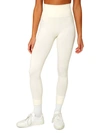 Weworewhat Women's Seamless Ribbed Leggings In Off White