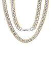 ANTHONY JACOBS MEN'S 18K GOLDPLATED & STAINLESS STEEL CUBAN CHAIN LINK NECKLACE/24"