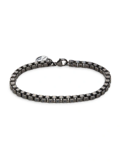 Effy Men's Black Rhodium-plated Sterling Silver Venetian Box Chain Bracelet