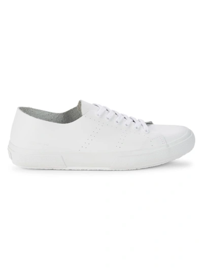 Superga Men's 2750 Raw-cut Faux Leather Sneakers In White