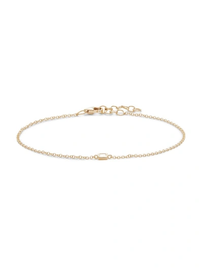 Saks Fifth Avenue Women's 14k Yellow Gold & Diamond Baguette Bracelet