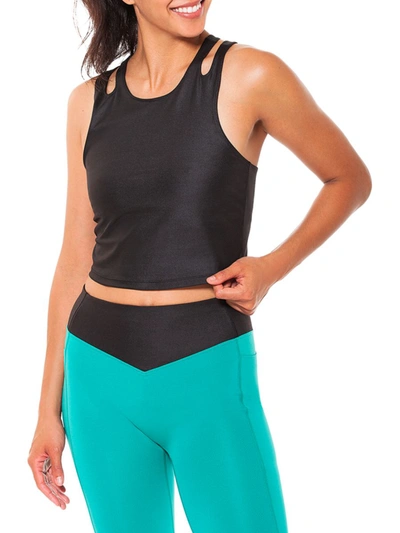 Activology Women's Shine Bright Cropped Top In Black