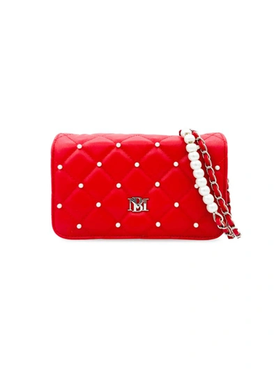 Badgley Mischka Women's Faux-leather Quilted Crossbody Bag In Red