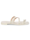Kate Spade Women's Porto Leather Flat Sandals In Parchment