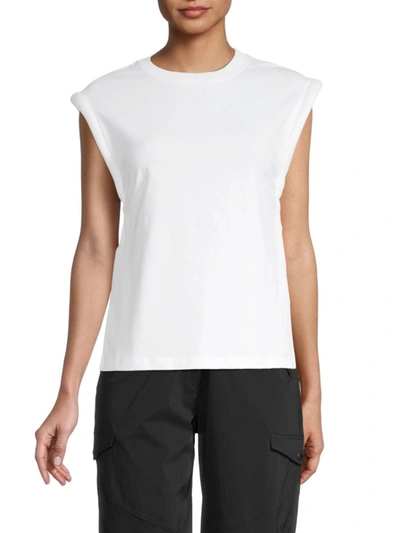Rta Women's Kairi Foam Inset-sleeve Top In White