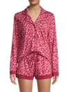 Cosabella Women's Bella 2-piece Leopard-print Pajama Set In Ruby Leopard