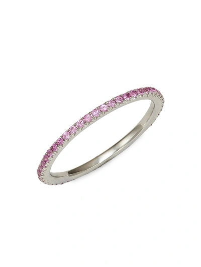 Nephora Women's 14k White Gold & Pink Sapphire Eternity Ring/size 6.5