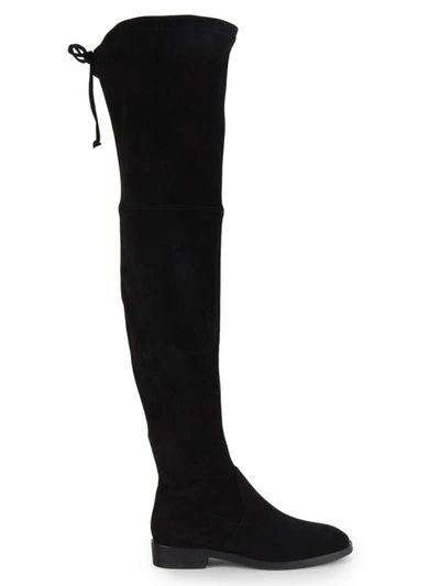 Stuart Weitzman Jocey Stretch-suede Over-the-knee Boots In Black