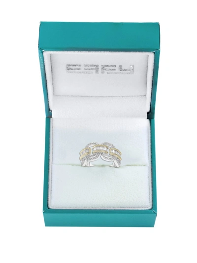 Effy Women's 14k Two-tone Gold & Diamond Link Ring/size 7 In Two Tone Gold