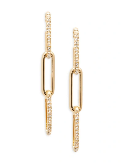 Saks Fifth Avenue Women's 14k Yellow Gold Diamond Link Drop Earrings