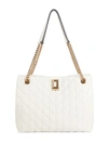 Karl Lagerfeld Women's Lafayette Quilted Leather Tote In Winter White