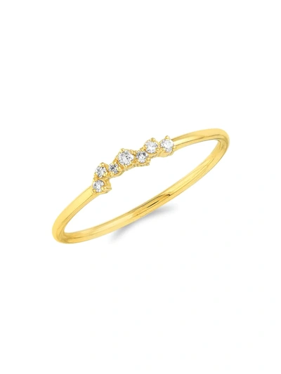 Saks Fifth Avenue Women's 14k Yellow Gold & 0.05 Tcw Diamond Fancy Ring