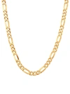Saks Fifth Avenue Made In Italy Men's Basic 18k Goldplated Sterling Silver Figaro Chain Necklace/22" In Silver