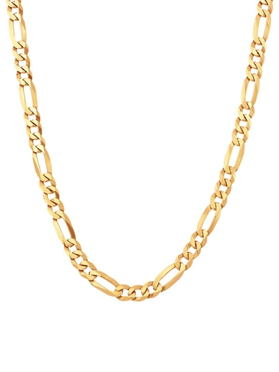 Saks Fifth Avenue Made In Italy Men's Basic 18k Goldplated Sterling Silver Figaro Chain Necklace/22"