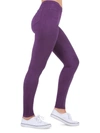 Memoi Micro Suede Women's Leggings In Grape