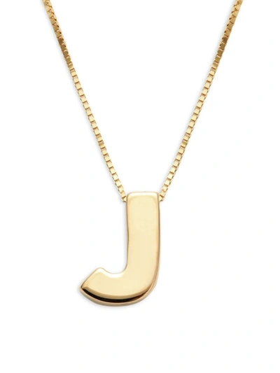 Saks Fifth Avenue Women's Initial 14k Yellow Gold Necklace In Letter J