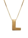 Saks Fifth Avenue Women's Initial 14k Yellow Gold Necklace In Letter L