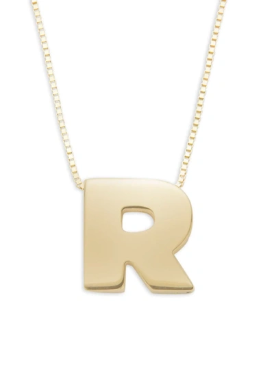 Saks Fifth Avenue Women's Initial 14k Yellow Gold Necklace In Letter R