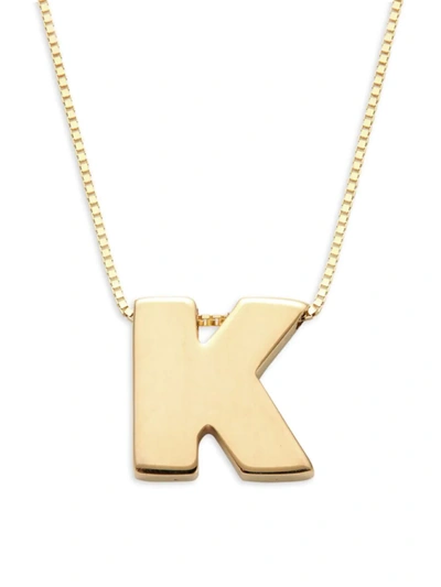 Saks Fifth Avenue Women's Initial 14k Yellow Gold Necklace In Letter K