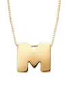 Saks Fifth Avenue Women's Initial 14k Yellow Gold Necklace In Letter M