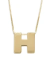 Saks Fifth Avenue Women's Initial 14k Yellow Gold Necklace In Letter H