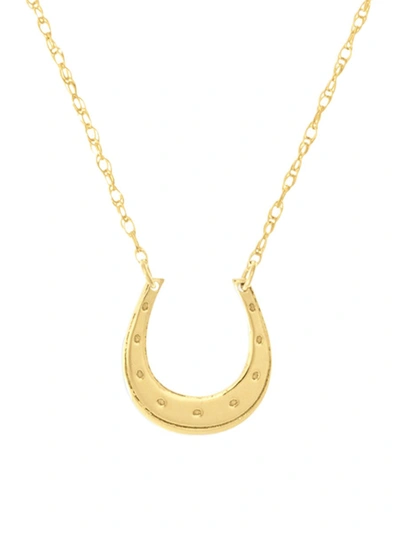 Saks Fifth Avenue Women's So You 14k Yellow Gold Mini Horseshoe Pendant Necklace