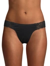 Ava & Aiden Women's Lace Trim Bikini Brief In Black