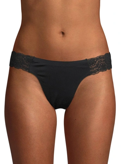 Ava & Aiden Women's Lace Trim Bikini Brief In Black