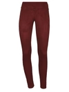 Memoi Women's Sueded Fashion Leggings In Burgundy