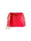 Badgley Mischka Women's Faux-leather Quilted Dome Crossbody Bag In Red