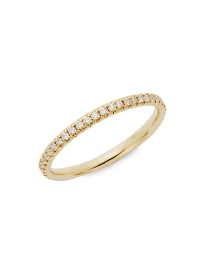 Saks Fifth Avenue Women's 14k Yellow Gold & Diamond Eternity Ring/size 8