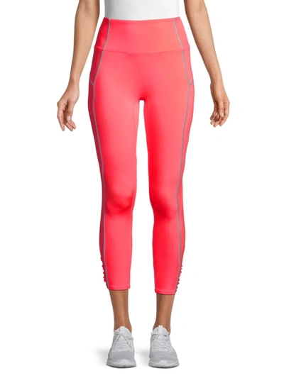 Free People Movement Women's You're A Peach Sport Leggings In Neon Coral