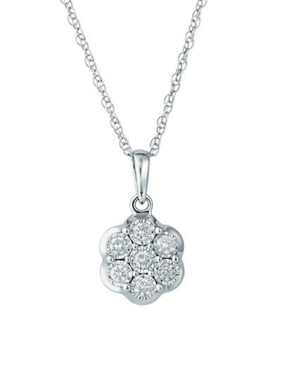 Effy Eny Women's Sterling Silver & 0.23 Tcw Diamond Pendant Necklace/16"
