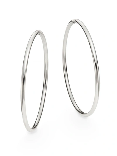 Saks Fifth Avenue Women's Sterling Silver Hoop Earrings/2.75"
