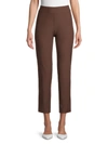 Eileen Fisher High-waist Washable Stretch Crepe Slim Pants In Cocoa