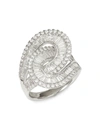 Effy Women's 14k White Gold & Diamond Infinity Loop Ring/size 7 In White Gold