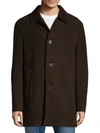 Cole Haan Wool Cashmere Topper Coat In Espresso