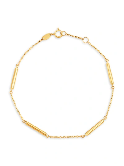 Saks Fifth Avenue Women's 14k Yellow Gold Tin Cup Bar Cable Chain Bracelet