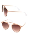 Aqs Women's Alfie 52mm Aviator Sunglasses In Rose Gold