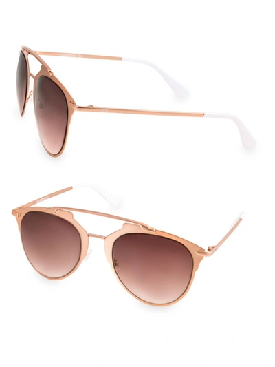 Aqs Women's Alfie 52mm Aviator Sunglasses In Rose Gold