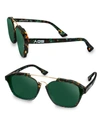 Aqs Women's Scout 55mm Square Sunglasses In Green