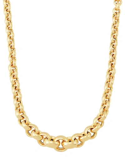 Saks Fifth Avenue Women's 14k Yellow Gold Graduated Rolo Chain Necklace/18"