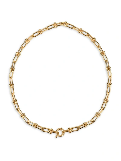 Gabi Rielle Women's Love Is Love 14k Gold Vermeil Thick Front Clasp Chain Necklace