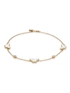 Effy Women's 14k Yellow Gold, Mother Of Pearl & Diamond Butterfly Charm Bracelet In Yellow Gold